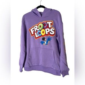 Kellogg’s‎ Froot Loops Toucan Sam Hoodie pullover Unisex Purple Size Large NWOT